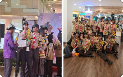 KOLABORASI PRAMUKA DAN PASKHASS SMKN 5 BALIKPAPAN RAIH JUARA II DANCE SEMAPHORE TINGKAT KOTA BALIKPAPAN